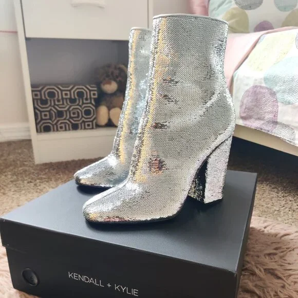 Kendall Kylie Shoes Kendall Kylie Ankle Silver Sequin